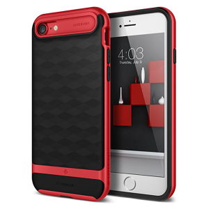 Чехол для iPhone SE 2020 / 8 / 7 Caseology Parallax Black Red