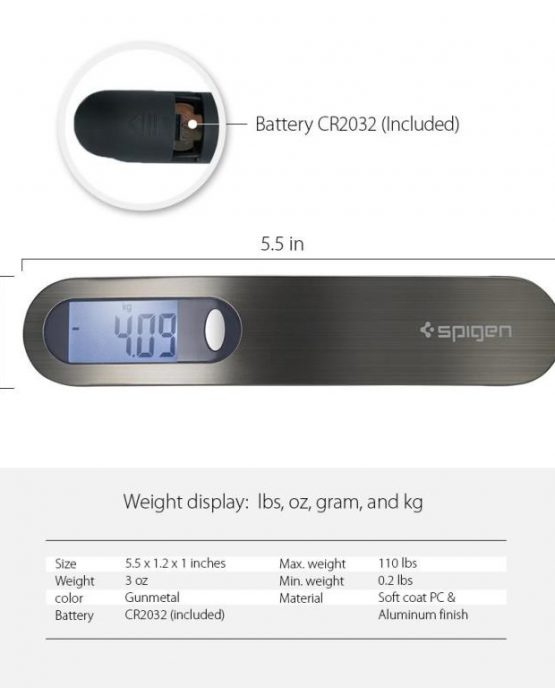 Цифровые дорожные весы Spigen E500 с LCD-дисплеем