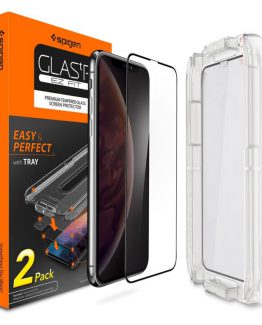 Защитное стекло Spigen EZ FIT GLAS.tR Full Cover для iPhone 11 Pro/XS/X